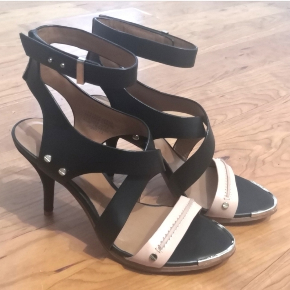 Rachel Roy fully leather strappy heels